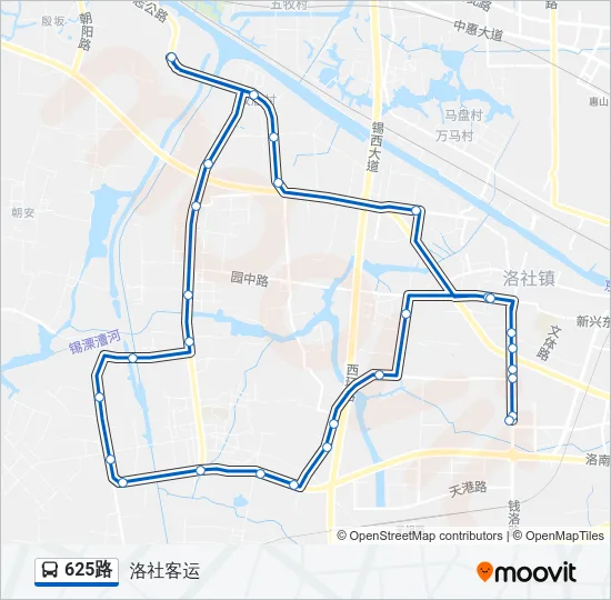 625路 Bus Line Map
