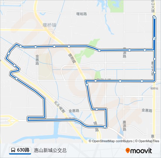 公交630路的线路图