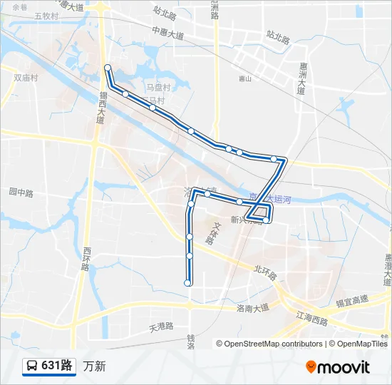 公交631路的线路图