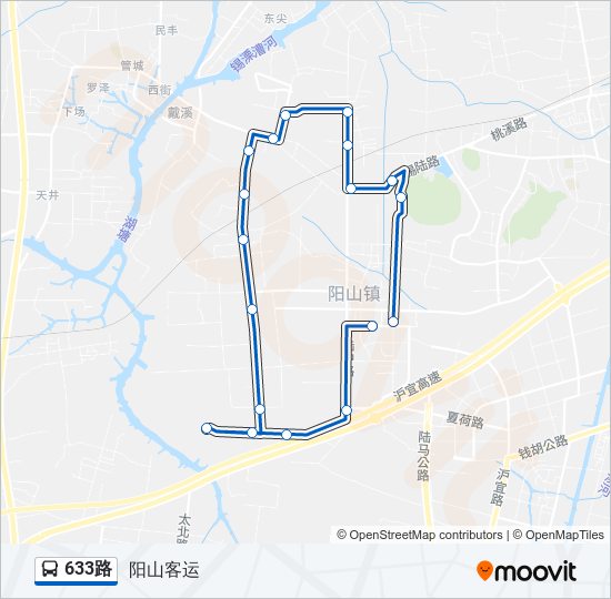 633路 bus Line Map