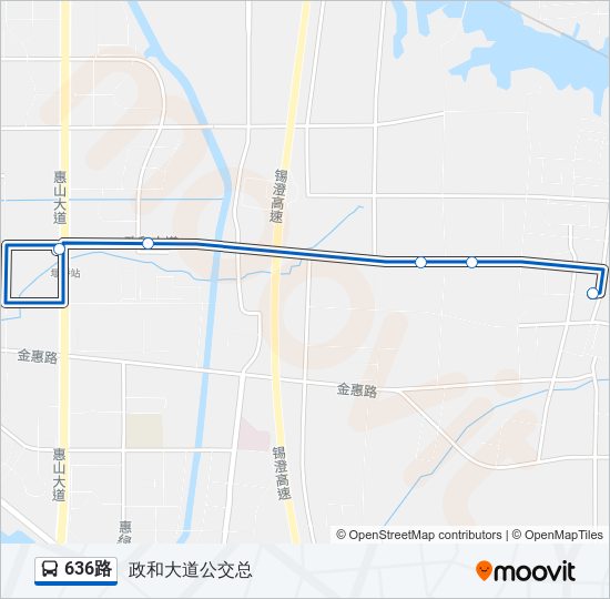 公交636路的线路图