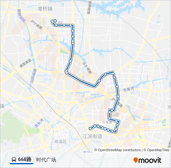 668路 Bus Line Map