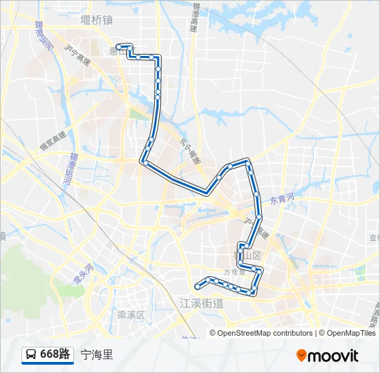 668路 Bus Line Map