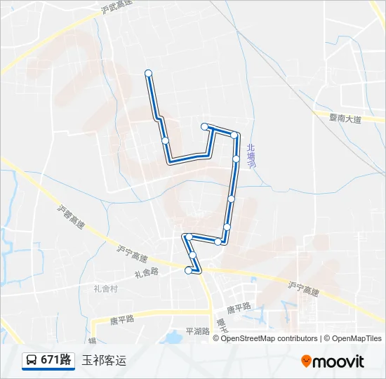 671路 Bus Line Map
