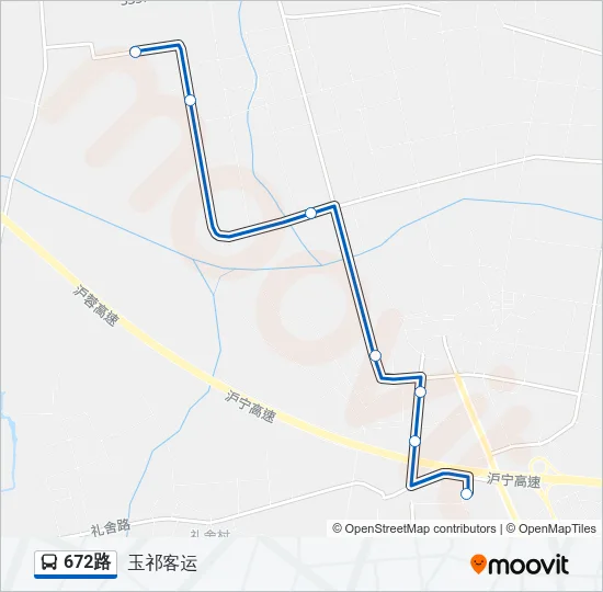 672路 Bus Line Map