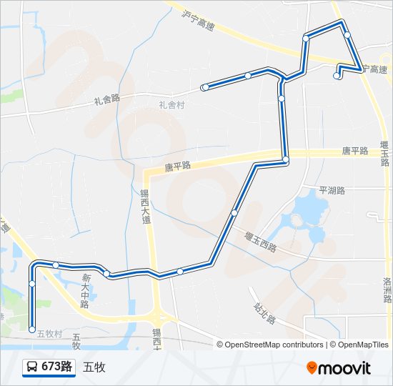 673路 bus Line Map