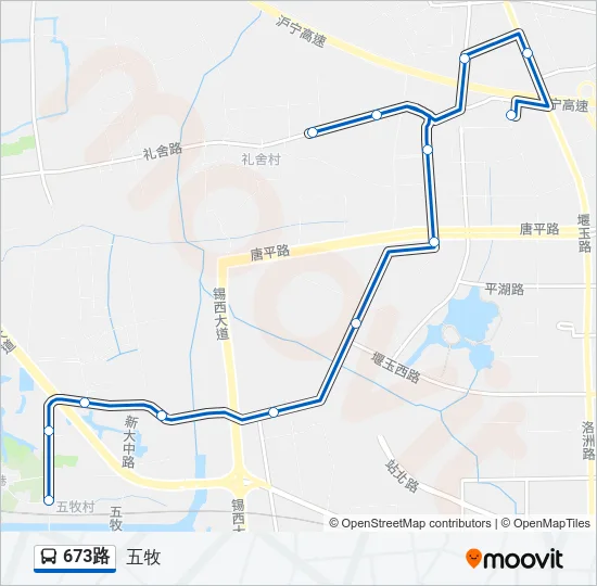 673路 Bus Line Map