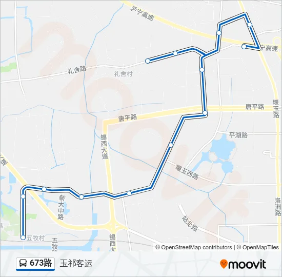 673路 Bus Line Map