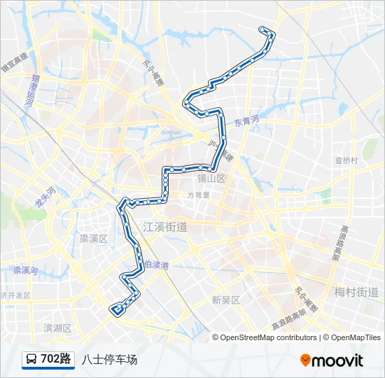 702路 Bus Line Map