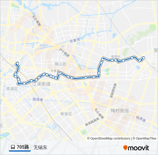 705路 Bus Line Map