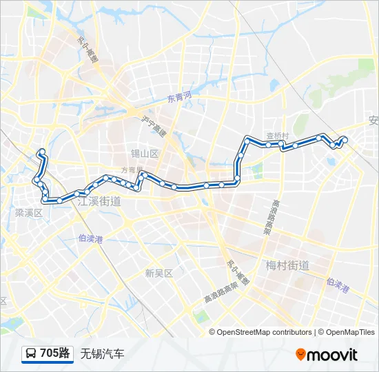 705路 Bus Line Map