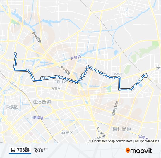 公交706路的线路图