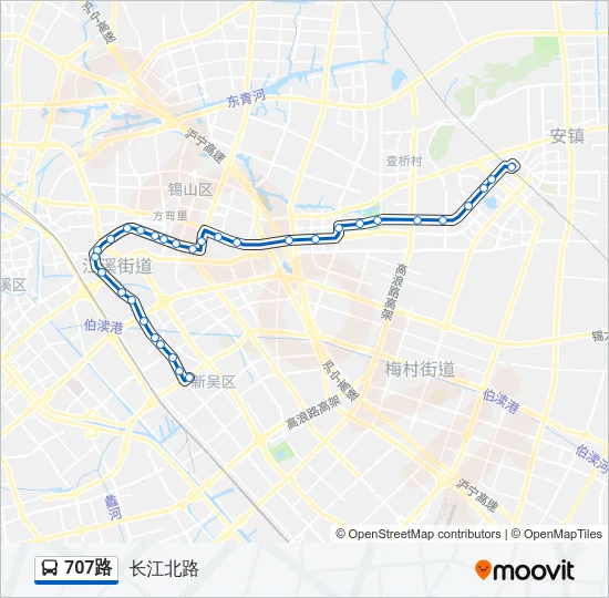 707路 Bus Line Map