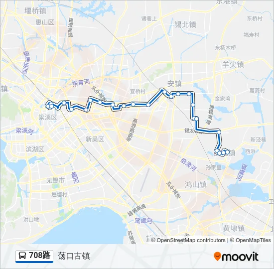 708路 Bus Line Map