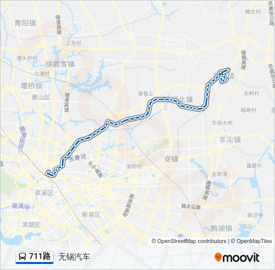711路 Bus Line Map