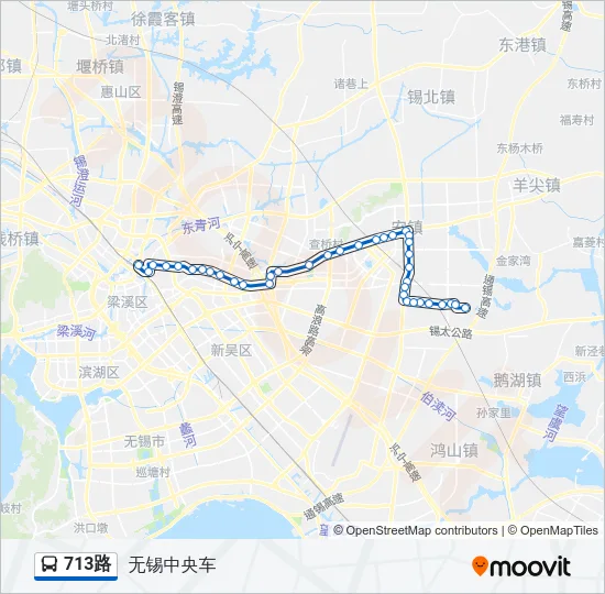 713路 Bus Line Map