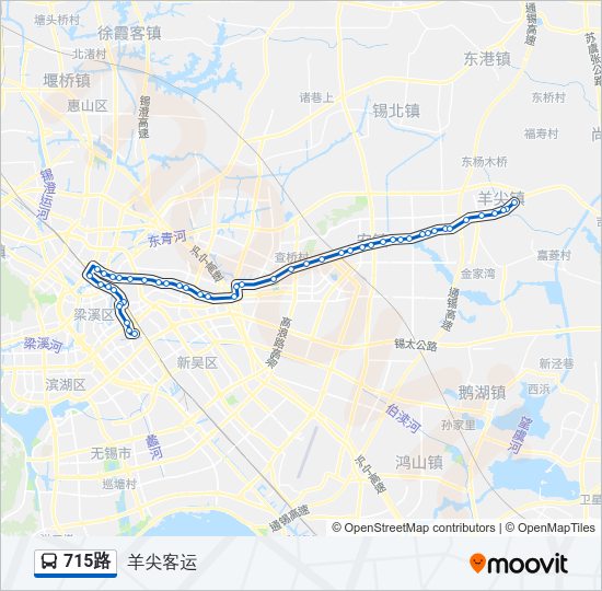 公交715路的线路图