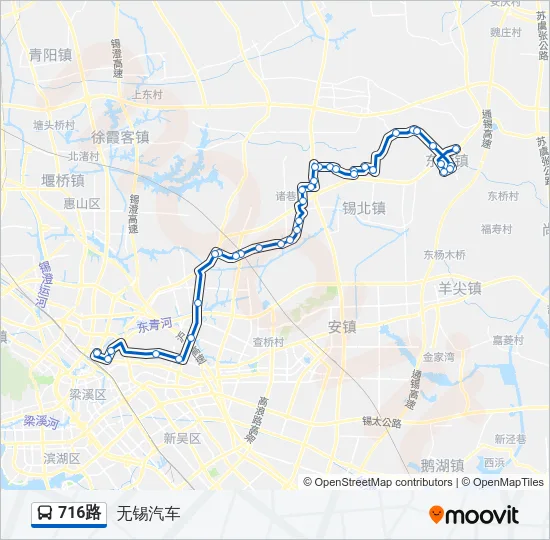 公交716路的线路图