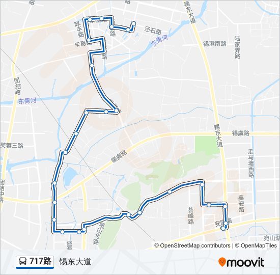 公交717路的线路图