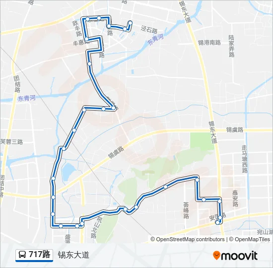 717路 Bus Line Map