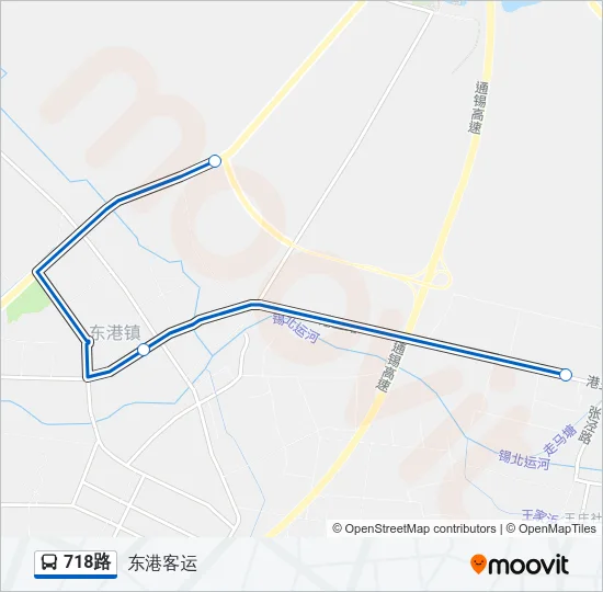 718路 Bus Line Map