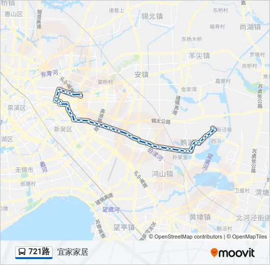 721路 Bus Line Map