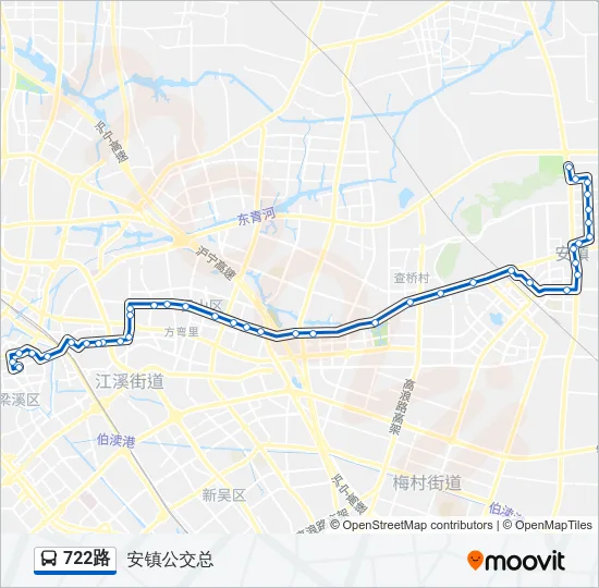 722路 Bus Line Map