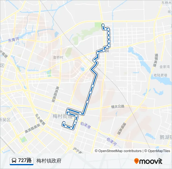 727路 Bus Line Map