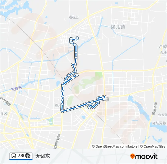 730路 Bus Line Map