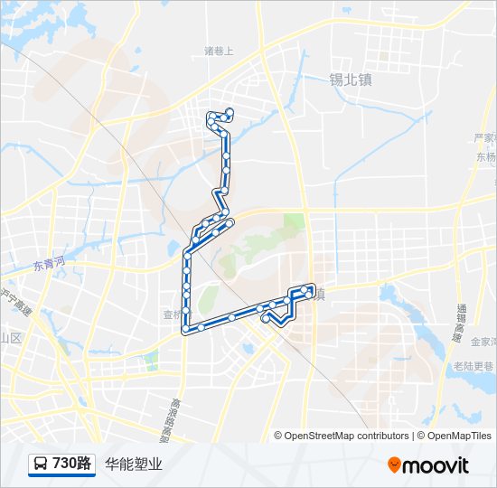 公交730路的线路图