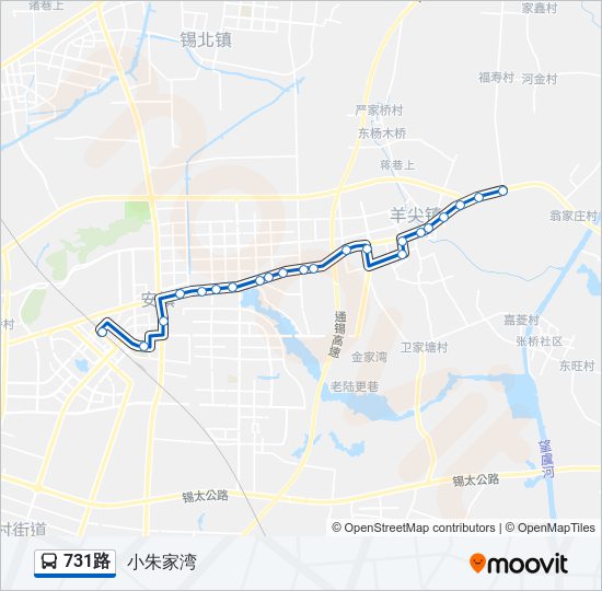 731路 bus Line Map
