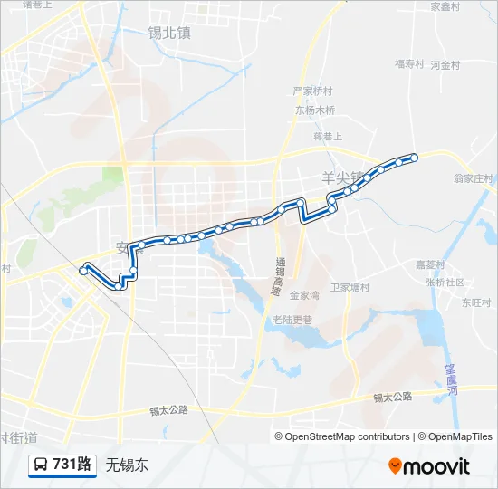 731路 Bus Line Map
