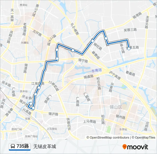 735路 Bus Line Map