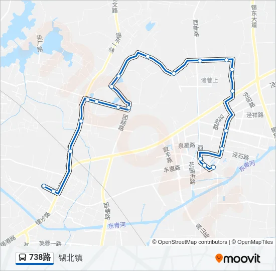 738路 Bus Line Map