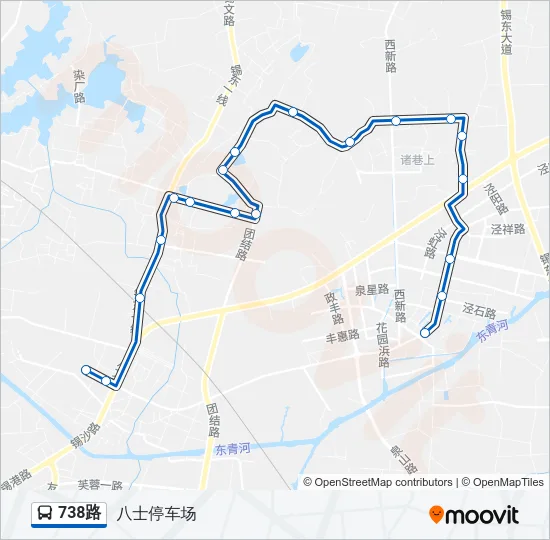 738路 Bus Line Map