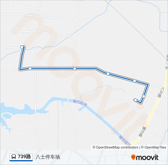 公交739路的线路图