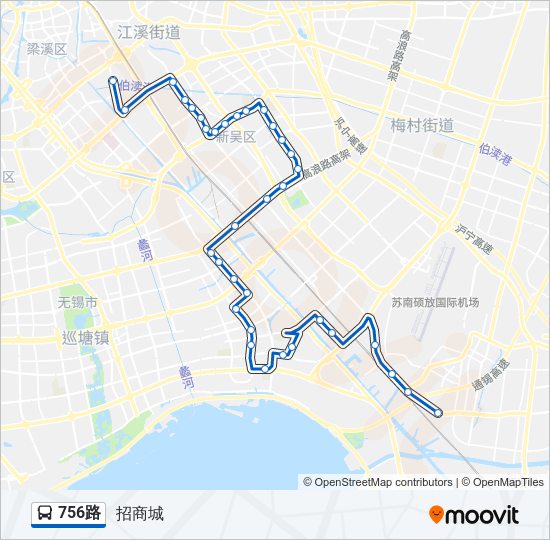 公交756路的线路图