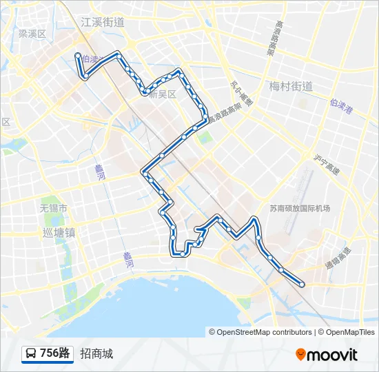 756路 Bus Line Map