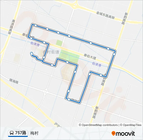 757路 Bus Line Map