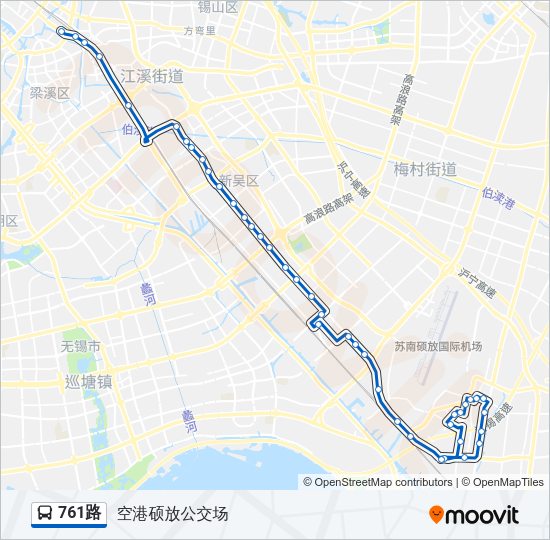 公交761路的线路图
