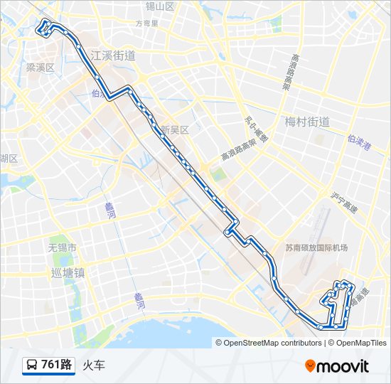 公交761路的线路图