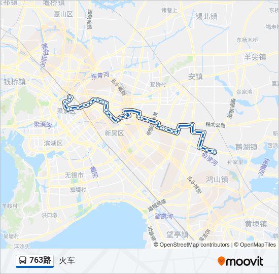 公交763路的线路图