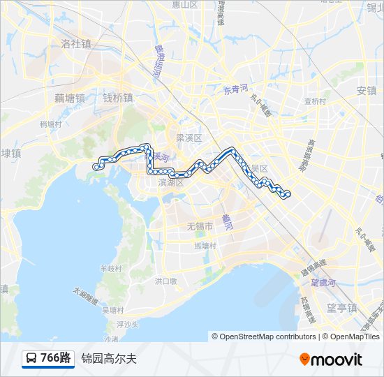 公交766路的线路图