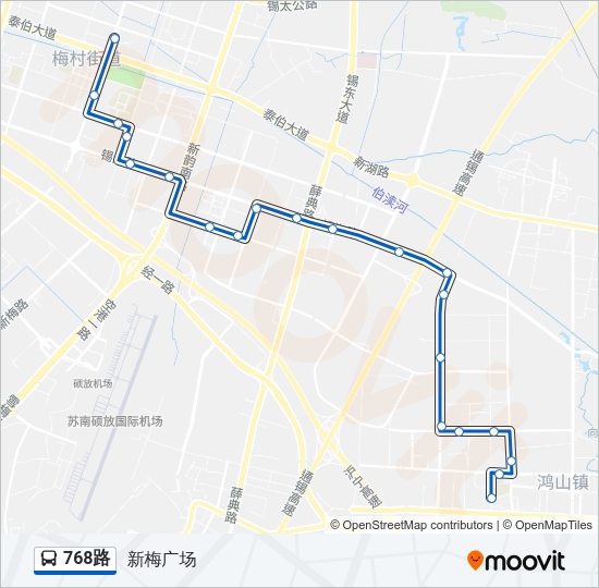 公交768路的线路图
