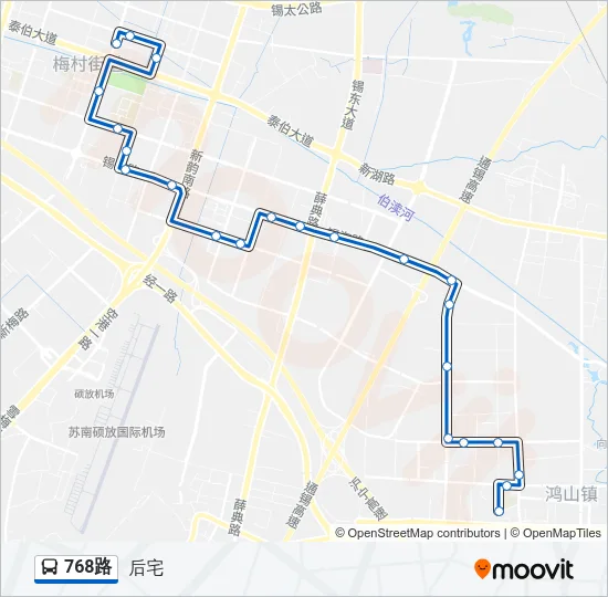 768路 Bus Line Map