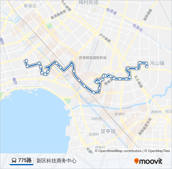 公交775路的线路图