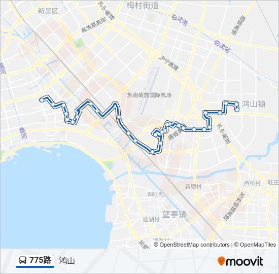公交775路的线路图
