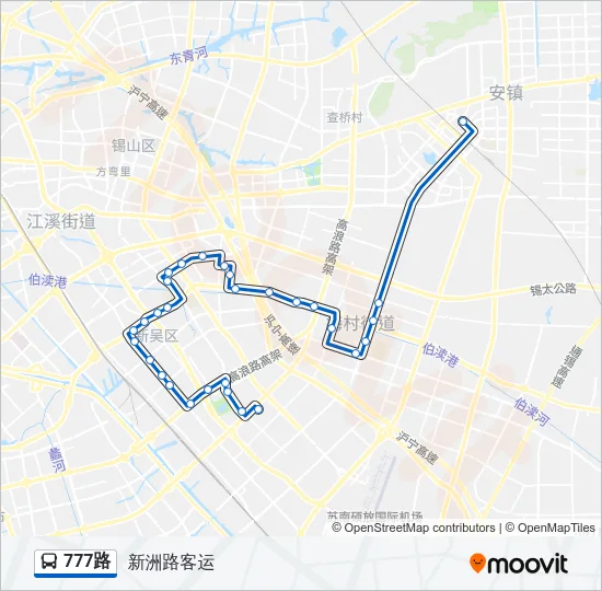 公交777路的线路图