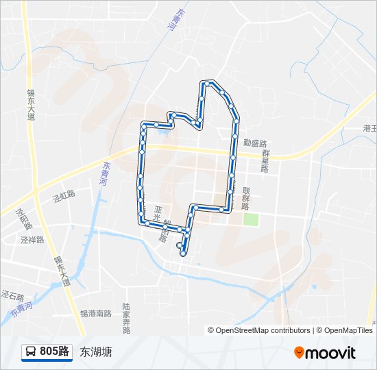 公交805路的线路图