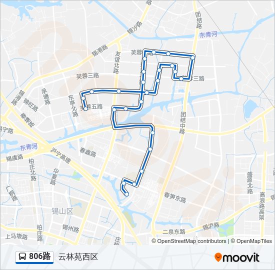 公交806路的线路图